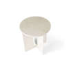 Androgyne Side Table - Ivory Marble Ivory Base
