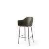 Harbour Bar Arm Chair - Black Steel Legs - Hard Shell