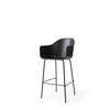 Harbour Bar Arm Chair - Black Steel Legs - Hard Shell