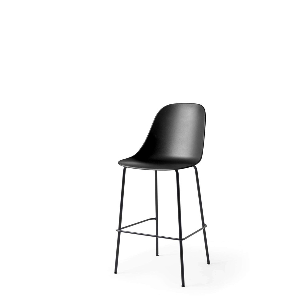 Harbour Bar Height - Black Steel Legs - Hard Shell - Black