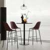 Harbour Bar Side Chair - Black Steel Legs - Hard Shell
