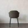 Harbour Dining Arm Chair - Black Steel Legs - Fabric Shell