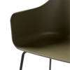 Harbour Dining Arm Chair - Black Steel Legs - Hard Shell