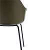 Harbour Dining Arm Chair - Black Steel Legs - Hard Shell