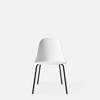 Harbour Dining Side Chair - Black Steel Legs - Hard Shell - White
