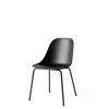 Harbour Dining Side Chair - Black Steel Legs - Hard Shell- Black