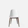 Harbour Dining Side Chair - Dark Oak Wood Legs - Hard Shell - White