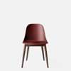 Harbour Dining Side Chair - Dark Oak Wood Legs - Hard Shell- Burned Red