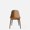 Harbour Dining Side Chair - Dark Oak Wood Legs - Hard Shell- Kahki