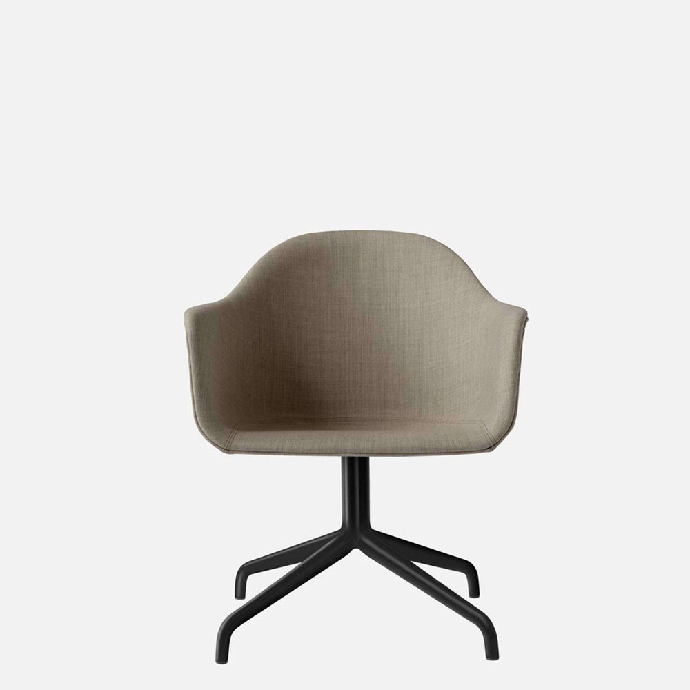 Harbour Swivel Arm Chair - Black Steel Base - Remix 2 233