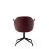 Harbour Swivel Arm Chair - Black Steel Base - Hard Shell