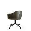 Harbour Swivel Arm Chair - Black Steel Base - Hard Shell