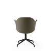 Harbour Swivel Arm Chair - Black Steel Base - Hard Shell