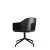 Harbour Swivel Arm Chair - Black Steel Base - Hard Shell
