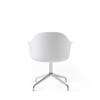 Harbour Swivel Arm Chair - Polished Aluminum Base - Hard Shell