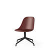 Harbour Swivel Side Chair - Black Steel Base - Hard Shell- Burned Red