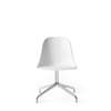 Harbour Swivel Side Chair - Polished Aluminum Base - Hard Shell - White