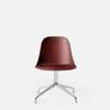 Harbour Swivel Side Chair - Polished Aluminum Base - Hard Shell- Burned Red