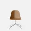 Harbour Swivel Side Chair - Polished Aluminum Base - Hard Shell- Kahki