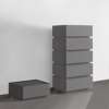 Super Stackable 22" Nightstand Lacquer Finish - grigio anthracite 