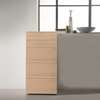 Slim Dresser 5 Drawers - oak gesso