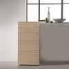 Slim Dresser 5 Drawers - oak visone