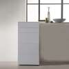 Slim Dresser 5 Drawers Lacquer Finish - grigio polvere 252