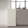Slim Dresser 5 Drawers Lacquer Finish - light grey y18231