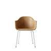 Harbour Dining Arm Chair - White Steel Legs - Dakar Cognac