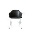 Harbour Dining Arm Chair - White Steel Legs - Dakar Black