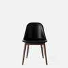 Harbour Dining Side Chair - Dark Oak Wood Legs - Dakar Black