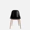 Harbour Dining Side Chair - Natural Oak Wood Legs - Dakar Black