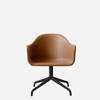 Harbour Swivel Arm Chair - Black Steel Base - Dakar Cognac