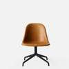 Harbour Swivel Side Chair - Black Steel Base - Dakar Cognac