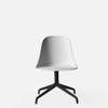Harbour Swivel Side Chair - Black Steel Base - Hard Shell- Light Grey