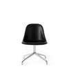 Harbour Swivel Side Chair - Polished Aluminum Base - Dakar Black