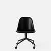 Harbour Swivel Side Chair wCasters - Black steel Base - Dakar Black