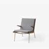 Boomerang Lounge Chair with Armrest - Walnut - Hallingdal 130