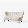 Little Petra Sofa - Walnut legs - Sheepskin Moonlight