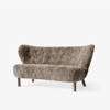 Little Petra Sofa - Walnut legs - Sheepskin Sahara