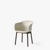 Elefy JH30 Dining Chair Walnut Legs Soft Beige Hard Shell