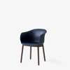 Elefy JH30 Dining Chair Walnut Legs Midnight Blue Hard Shell