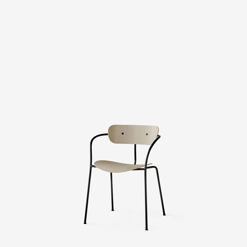 Pavilion AV2 Dining Armrest - Matte Lacquered Oak