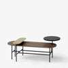 Palette JH7 Coffee Table - Brass, black marble, walnut