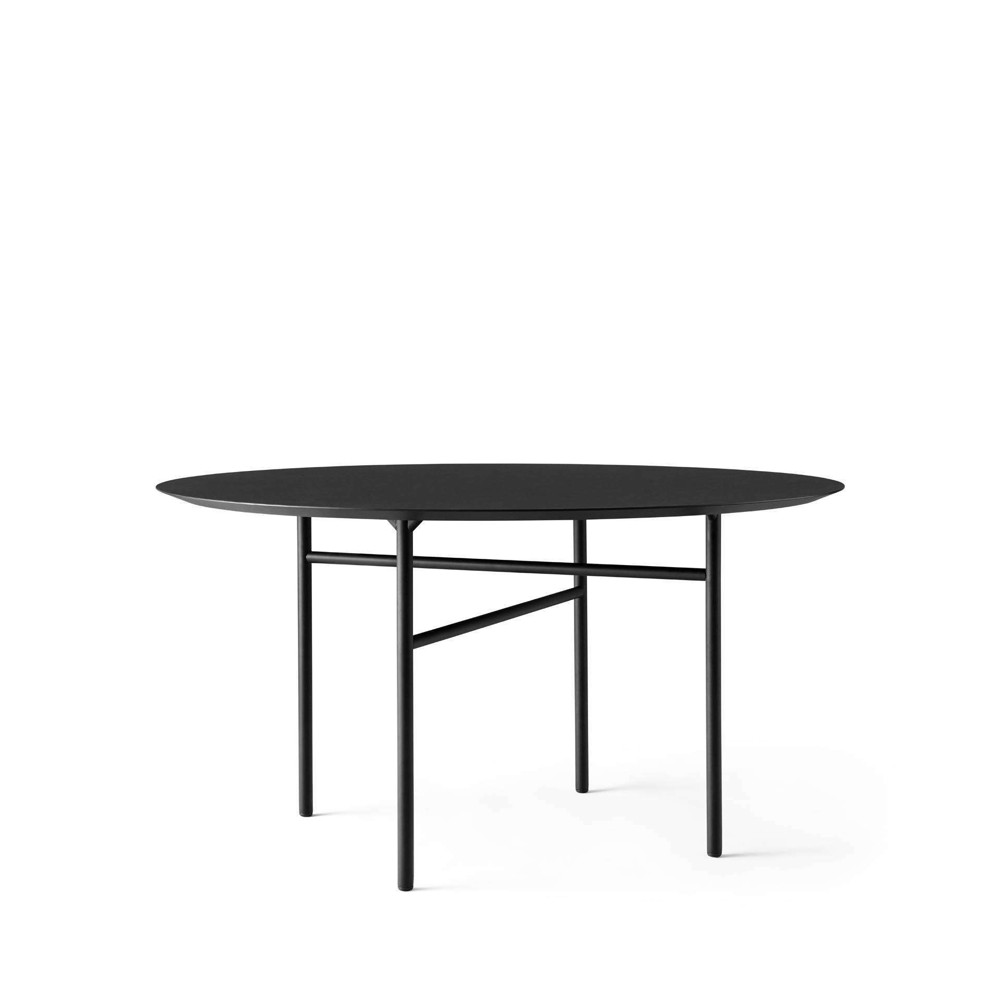 Snaregade Table - Round 54 in - Black Charcoal Linoleum