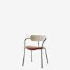 Pavilion AV4 Dining Armrest Upholstered Seat - Velvet 04 Clay - white oak