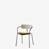Pavilion AV4 Dining Armrest Upholstered Seat - Velvet 06 Dandelion - white oak