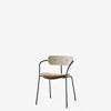 Pavilion AV4 Dining Armrest Upholstered Seat - Velvet 08 Almond - white oak