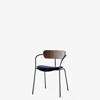 Pavilion AV4 Dining Armrest Upholstered Seat - Velvet 09 Midnight - walnut
