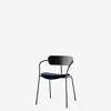Pavilion AV4 Dining Armrest Upholstered Seat - Velvet 09 Midnight - black oak